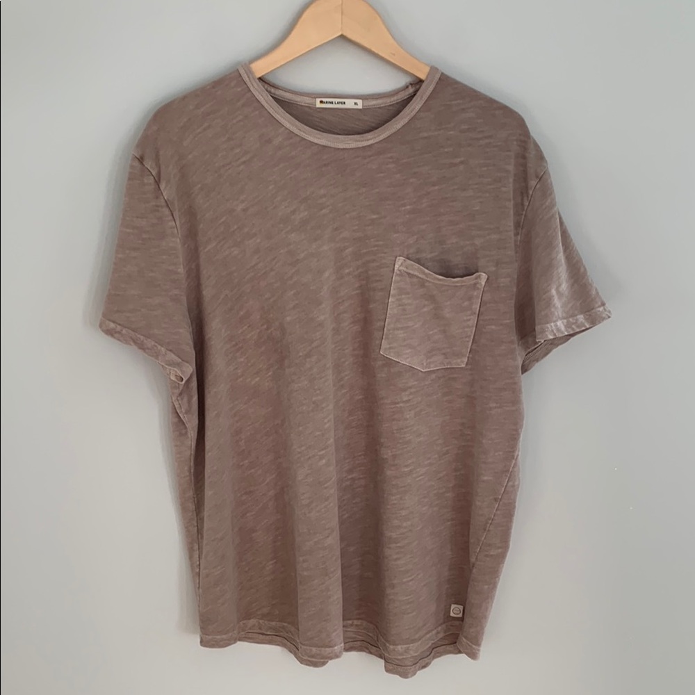 Marine Layer Brown Short Sleeve Tee